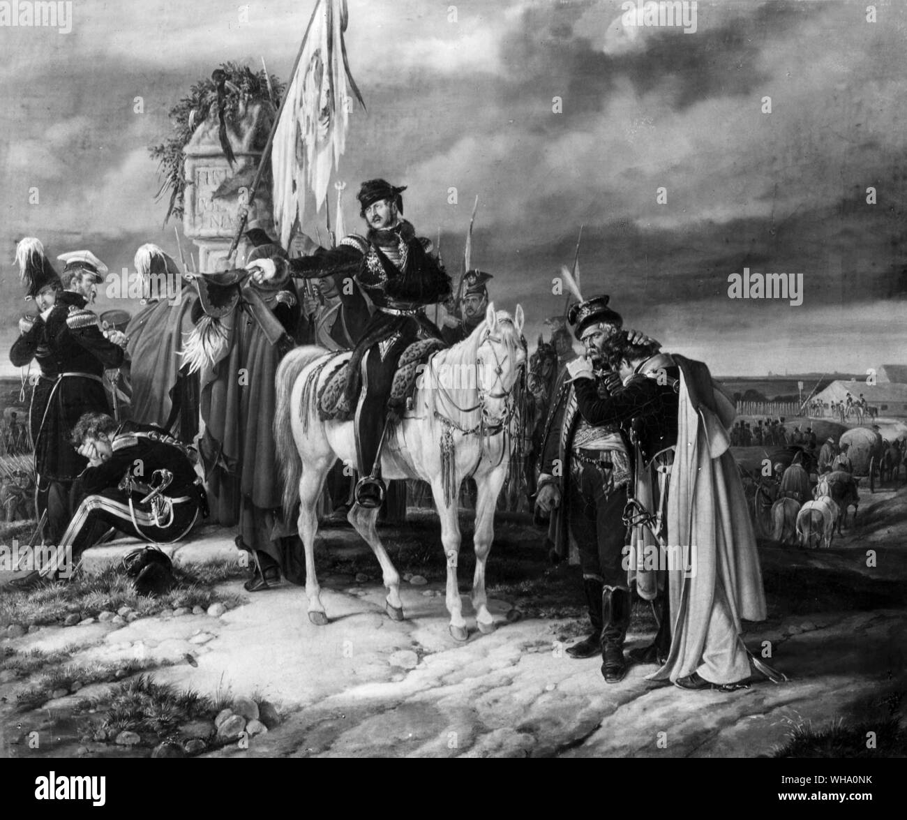 La pittura di una scena dopo la ribellione polacca, 1831 da Dietrich Monten (1799-1843). Foto Stock