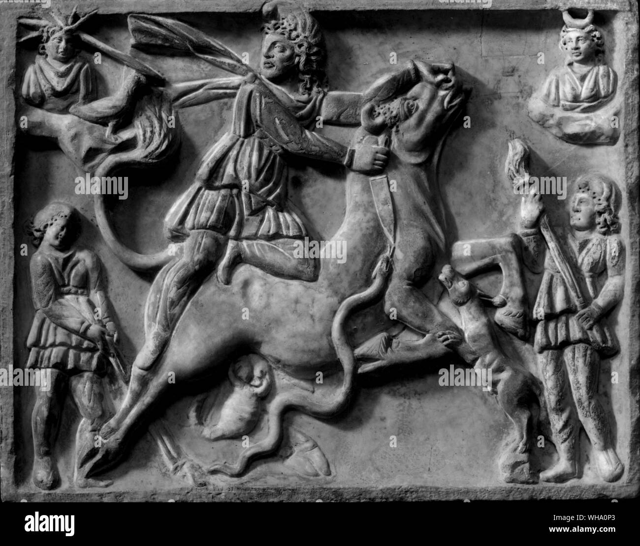 Il Sacrificio del Cosmic Bull'. . Museo Nazionale di Napoli. Foto Stock