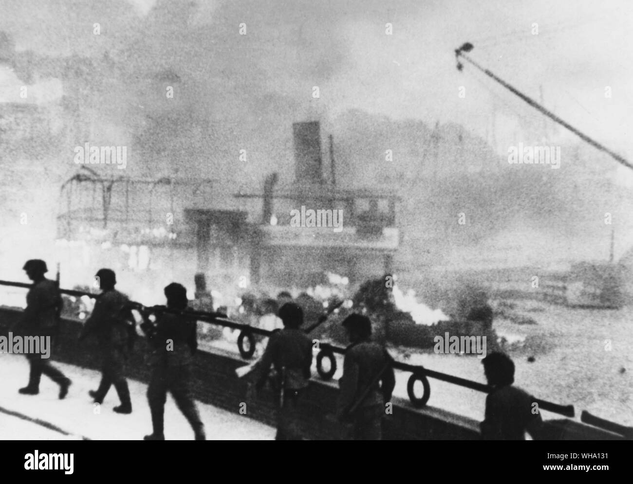WW2: Rotterdam invasione da parte dei tedeschi, maggio 1940. Foto Stock