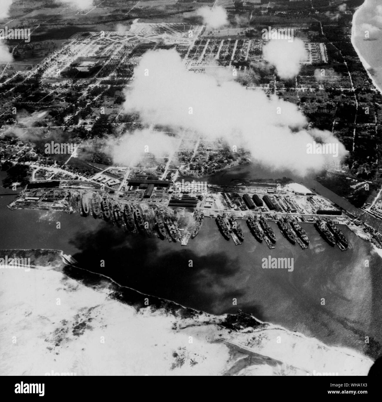 WW2: Ingalls costruzione navale corporation, Pascagoula, Mississippi, Stati Uniti d'America. Foto Stock