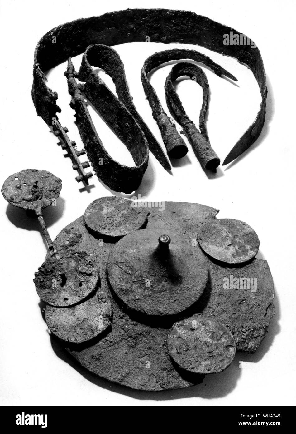 In Svezia: la prima età del ferro di artefatti. Foto Stock