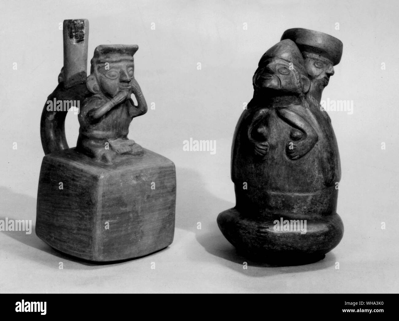 Figura Inca vasi che mostra le variazioni di stile - Carpenterie metalliche. Foto Stock