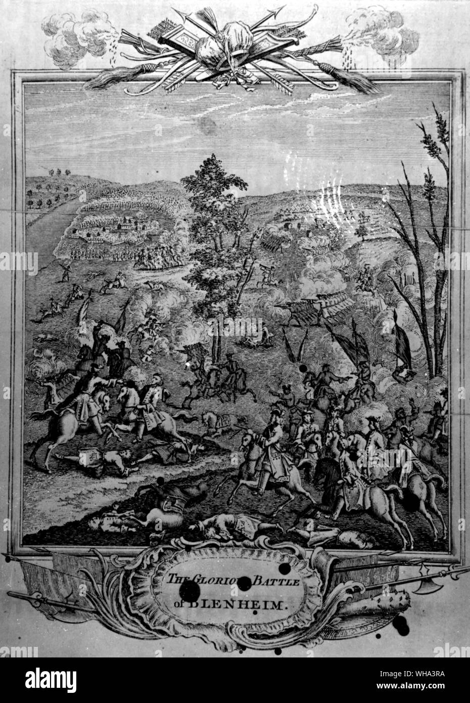 Battaglia di Blenheim, 13 agosto 1704. Foto Stock