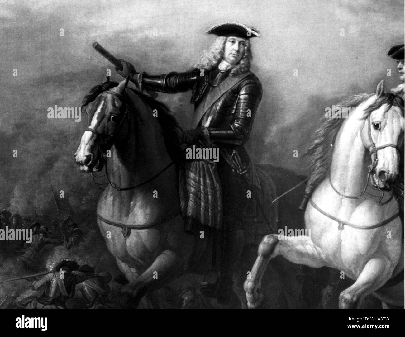 Dettaglio di un dipinto della battaglia di Blenheim Foto Stock