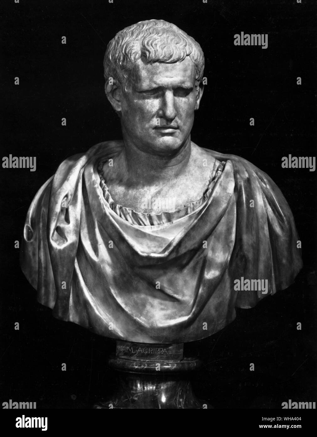 Agrippa Marcus Vipsanius generale romano e un politico; padre di Agrippina Maggiore  063 - b?-012b . . . . . Foto Stock
