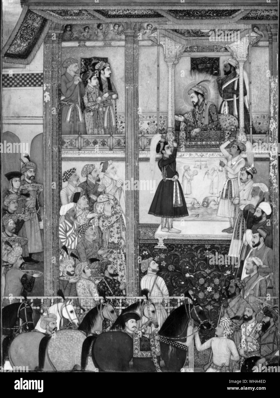 Shah Jehan ricevendo il persiano ambasciata in Duvan ho Am. c 1628 Foto Stock