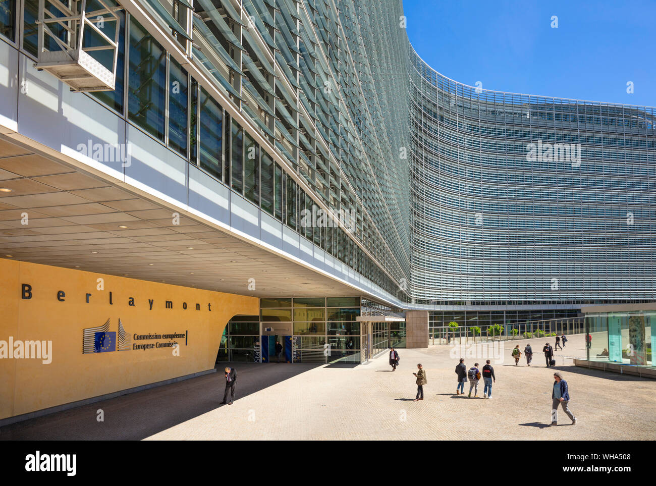 Commissione europea Headquarters Building, UE Edificio Berlaymont, a Bruxelles, Belgio, Europa Foto Stock