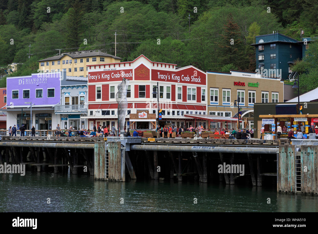 La nave di crociera dock, Juneau, Alaska, Stati Uniti d'America, America del Nord Foto Stock