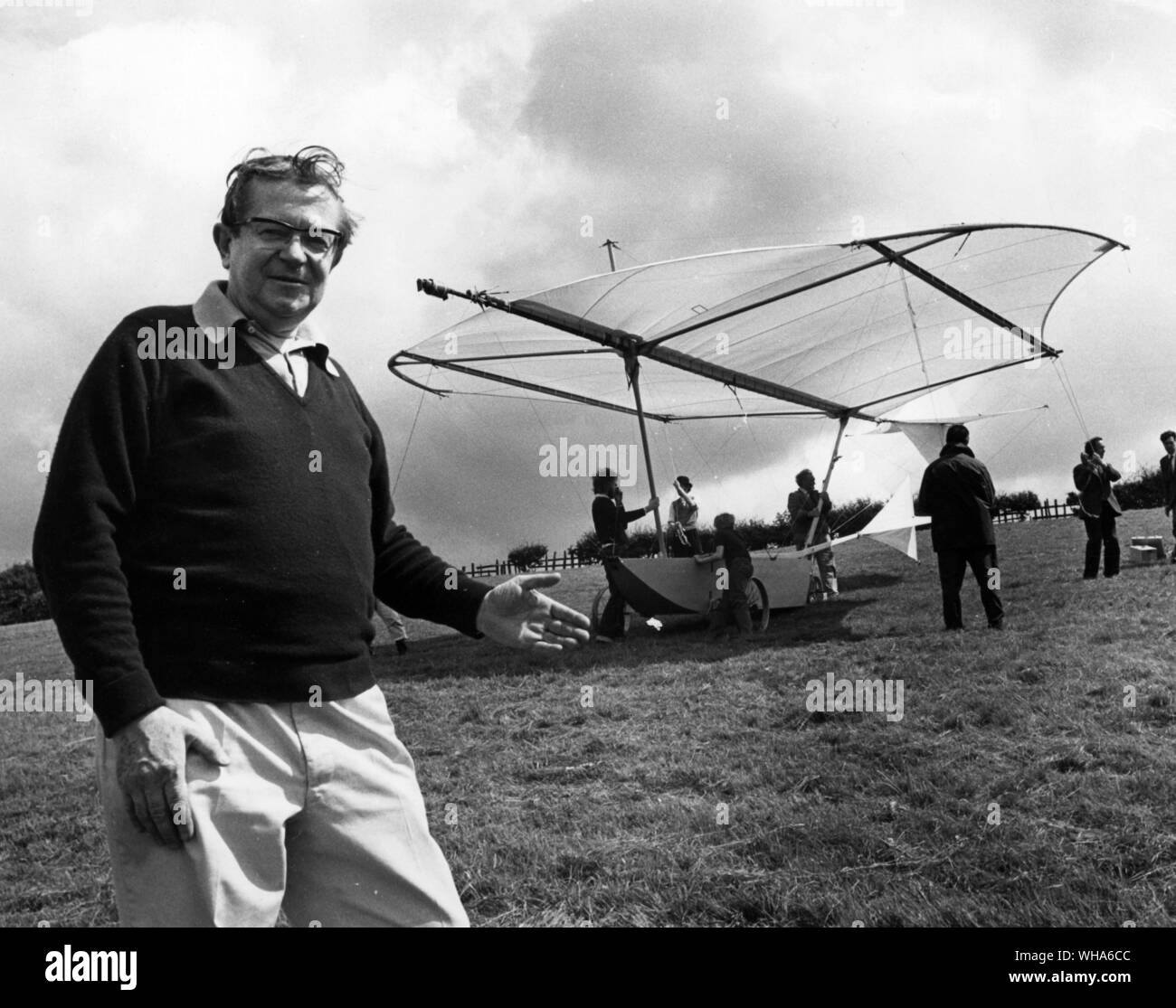 Il comandante Giovanni Sproule che ha supervisionato la costruzione di una macchina volante Da Cayley la specifica originale Foto Stock
