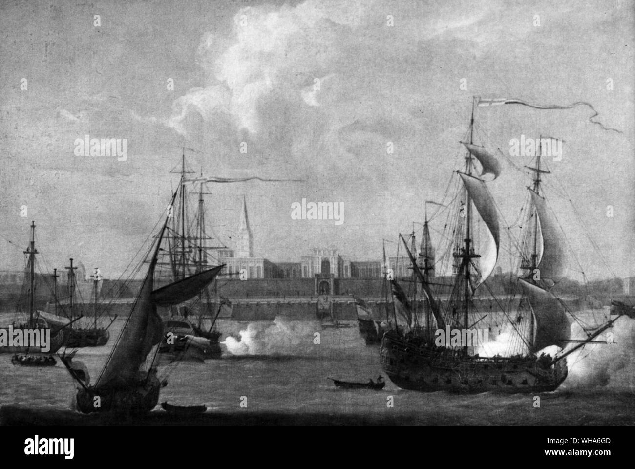 Samuel Scott . Una vista di East India Settlement Foto Stock