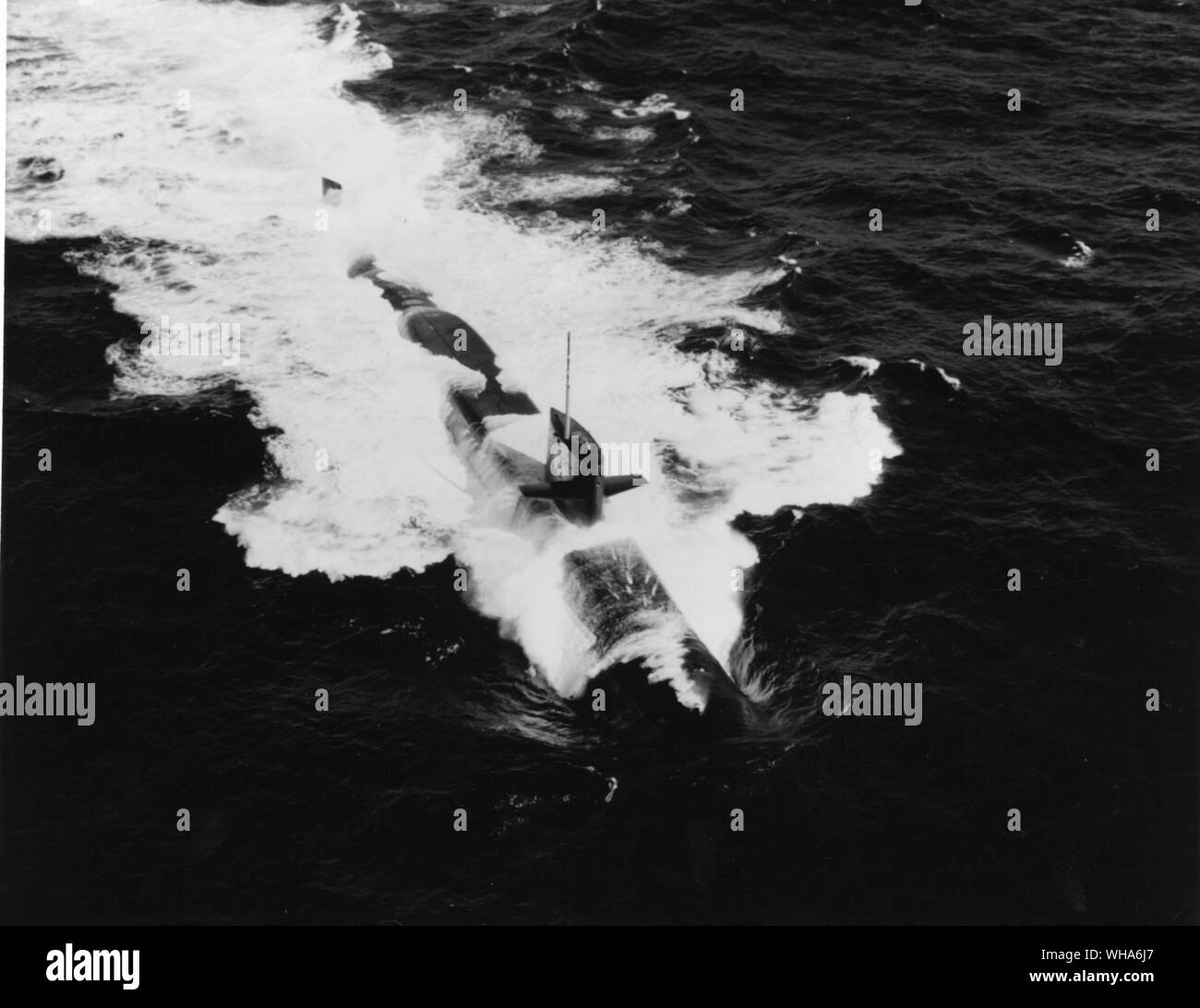 Montauk Point Long Island, il nucleare sottomarini balistici USS Will Rogers in corso della Costa Orientale Foto Stock