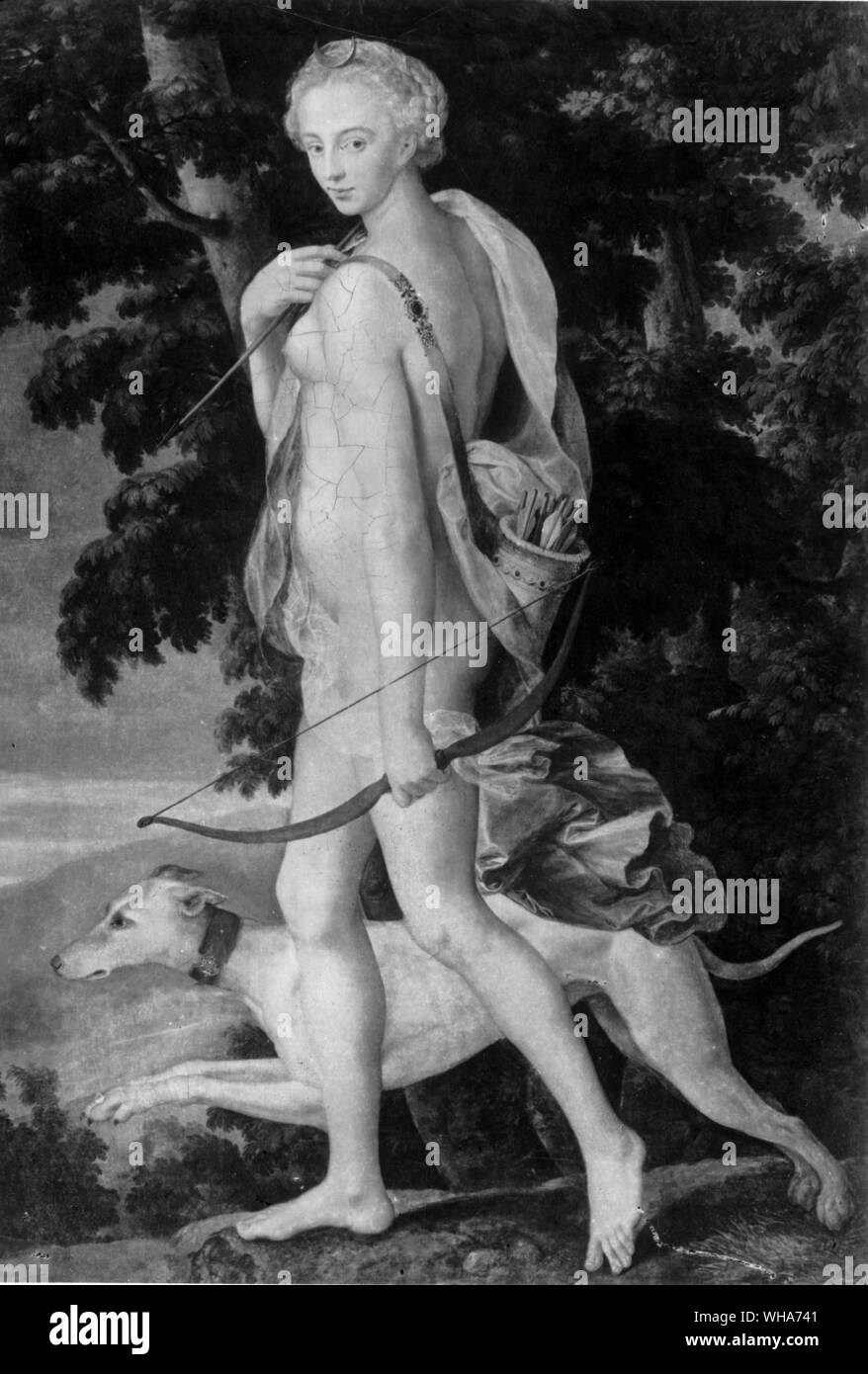 Diana come una cacciatrice Foto Stock