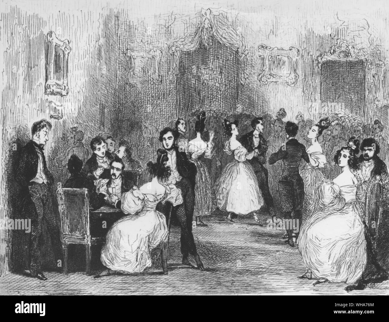 Une Soiree Chez Nodier 1831. Da T Johannot Foto Stock