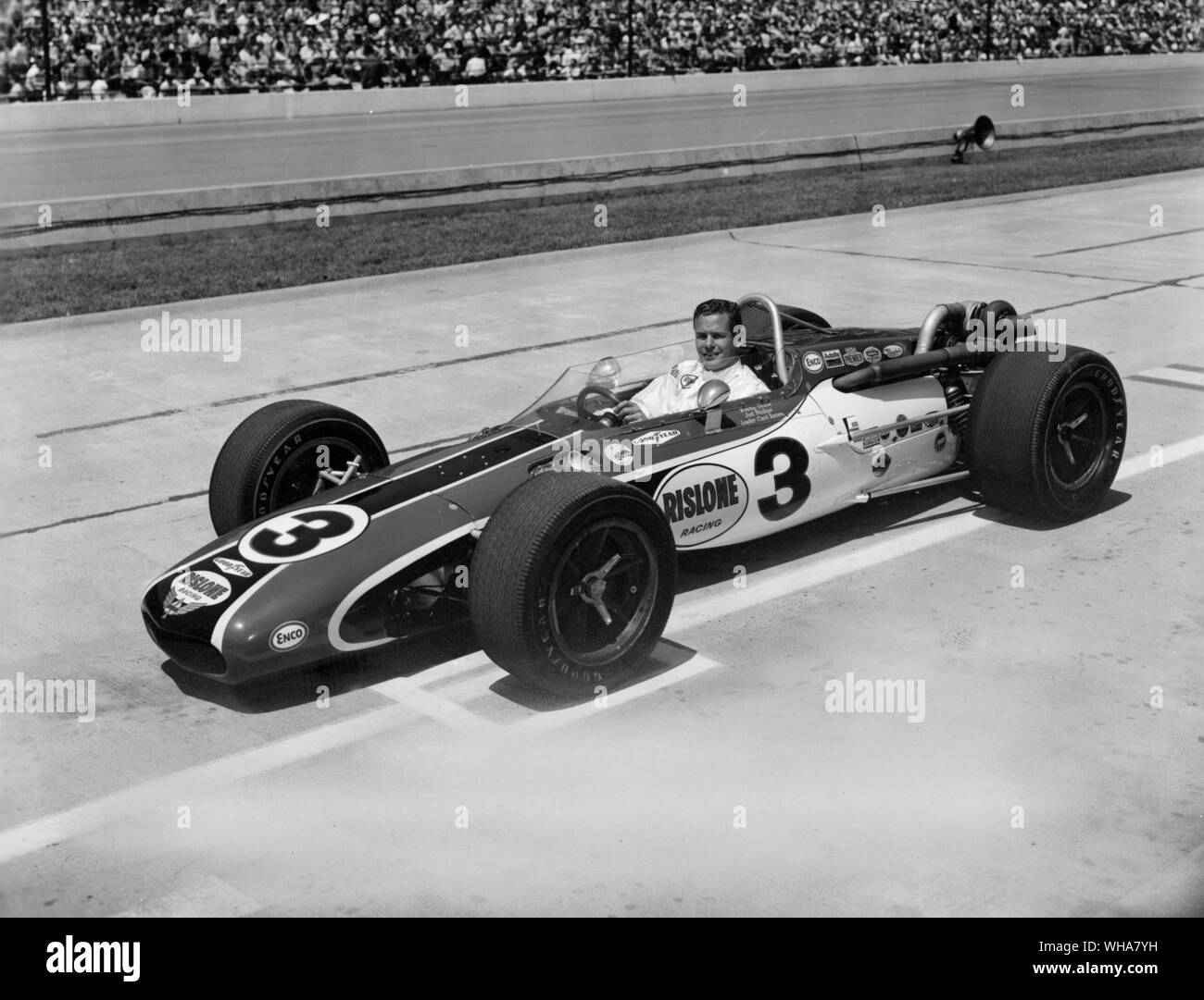 1968 Eagle IX Indianapolis racing car. Bobby Inserisci al volante. Motor Speedway di Indianapolis Foto Stock