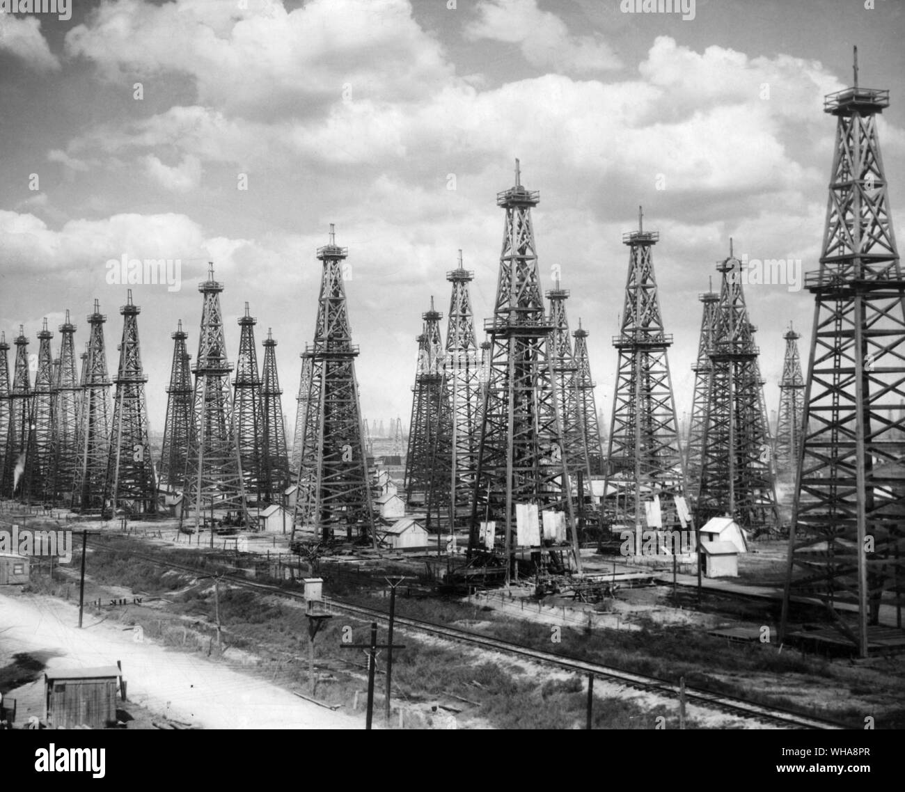 Oro nero presso il nuovo campo di Beaumont . Texas. . Foto Stock