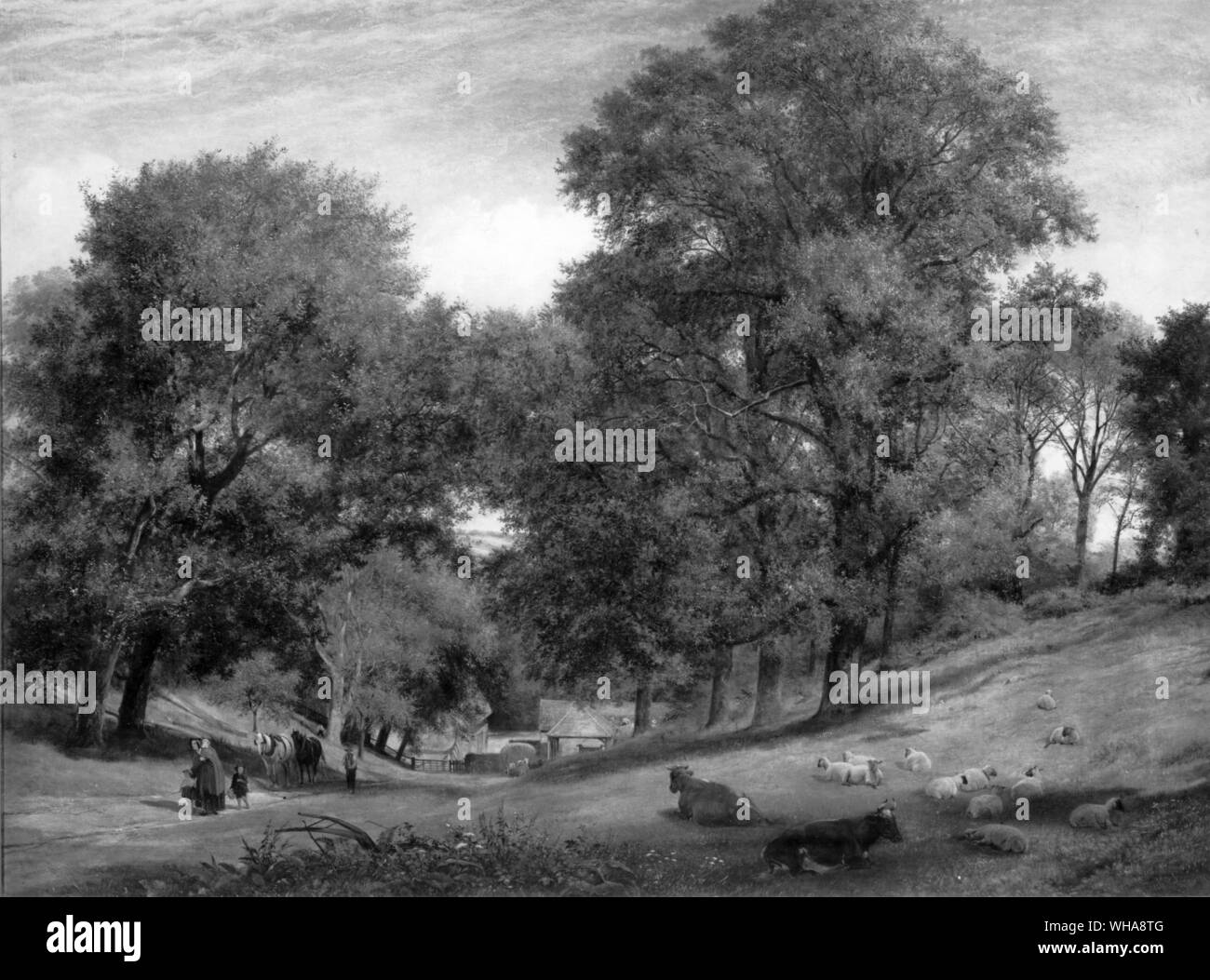 Un vecchio inglese Homestead da Richard Redgrave. 1854. 1804-1888 Foto Stock