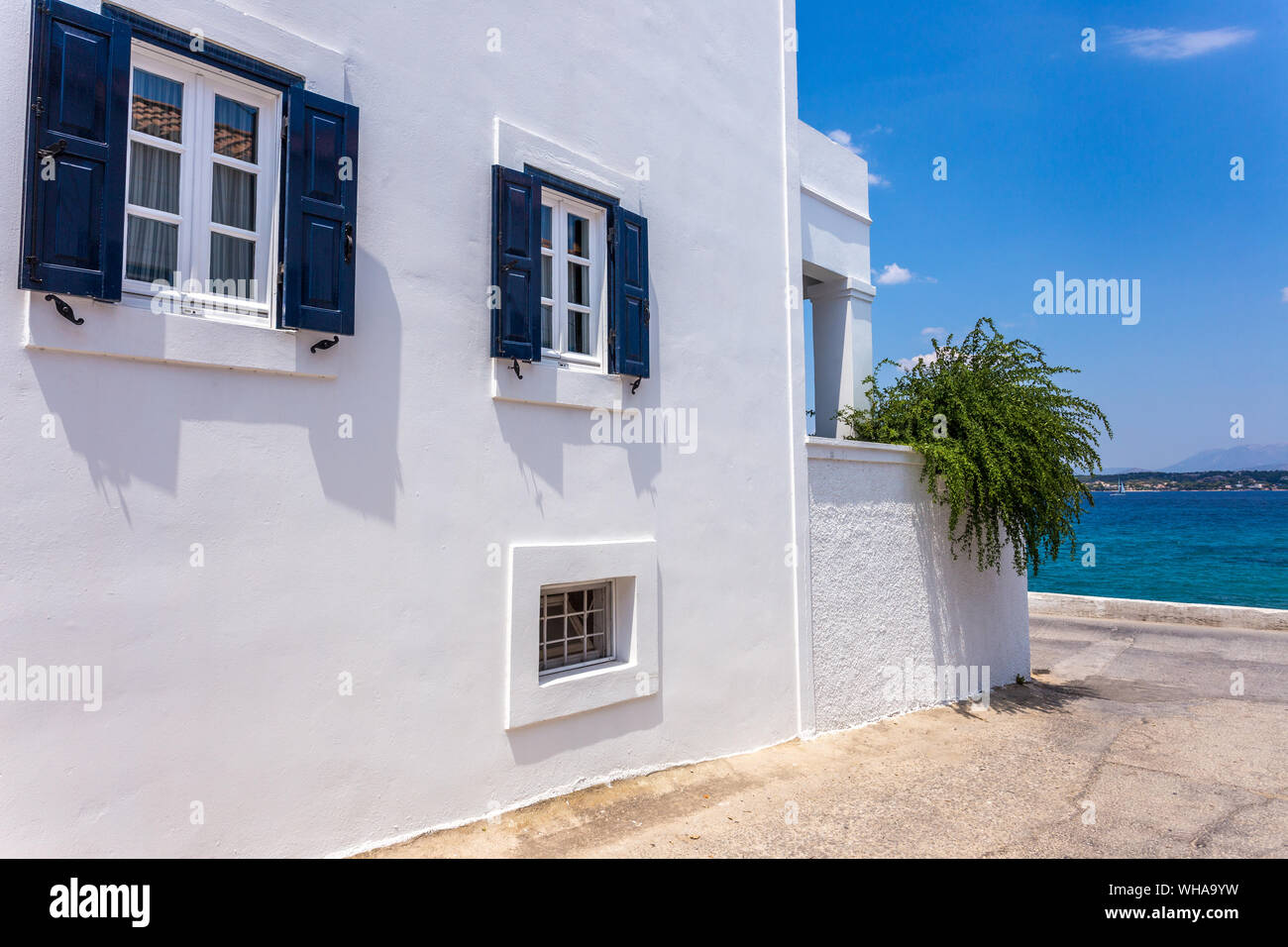 Piccole Strade autentico di Spetses Island, Grecia Foto Stock