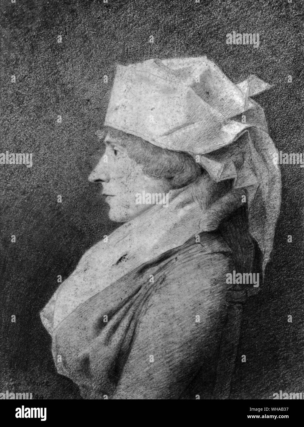 Elizabeth Inchbald. G Dance 1794. Il romanziere drammaturgo Foto Stock