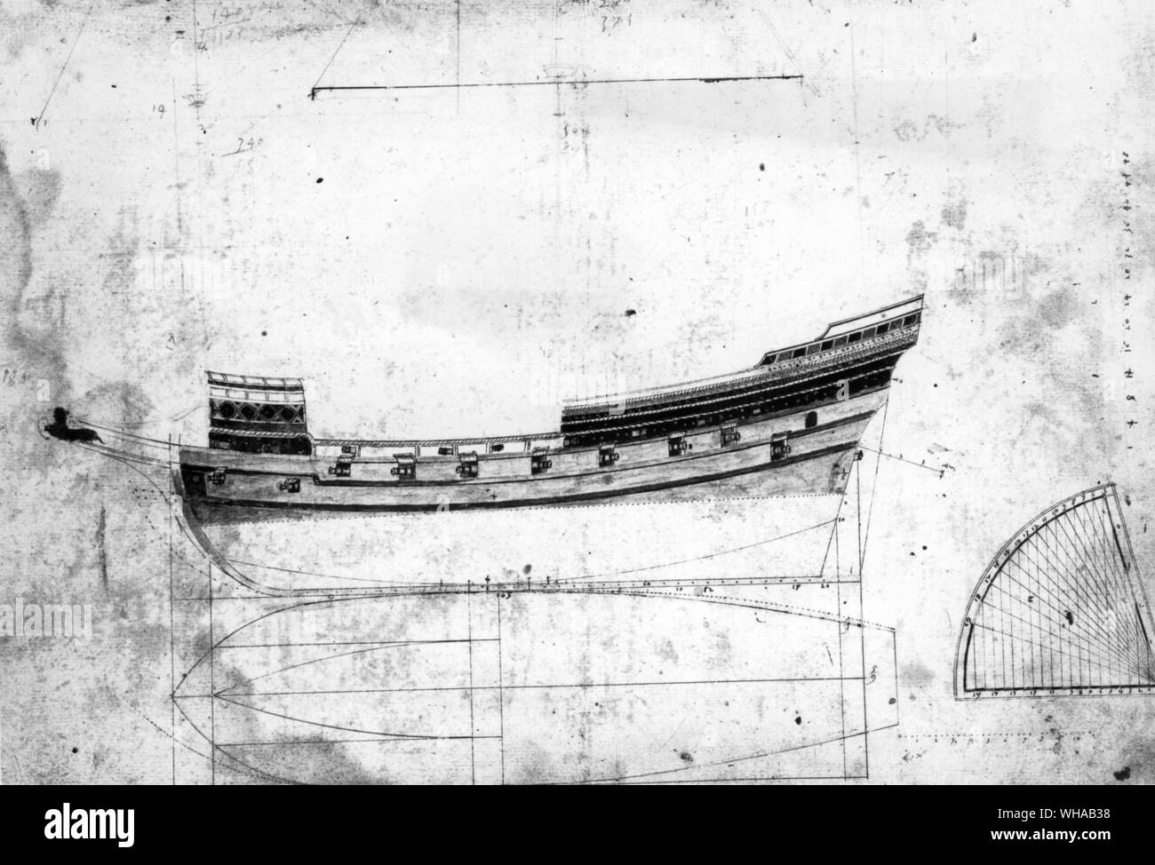 Matthew Baker's ship design, al momento dell'Armada Foto Stock
