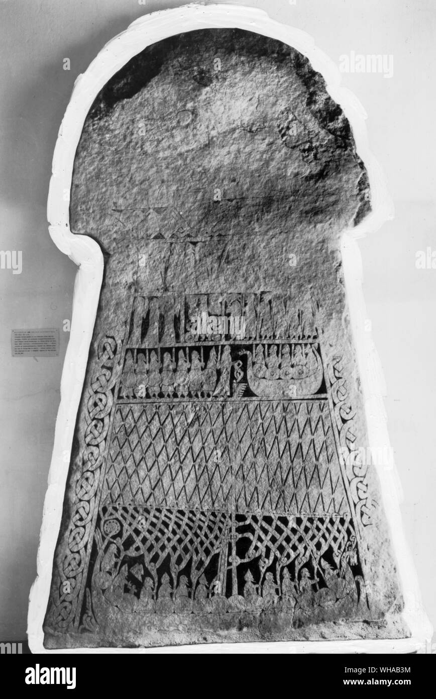 Il Gotland pietre pittorica dal Antikwarisktopografiska Arkivet Svezia Foto Stock