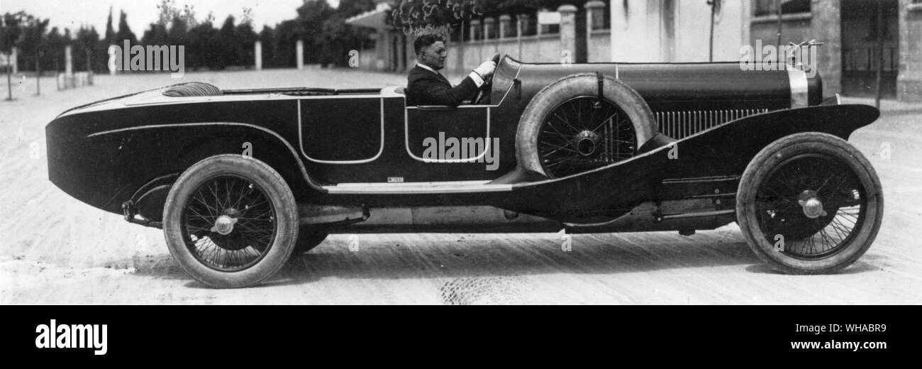 Un Isotta Fraschini Tipo 8 con speciale corpo sportivo. Questa vettura pilotata da Anderloni, ha fatto il giro più veloce nel 1923 Monza 500 km di gara, mentre la vettura gemella guidata da Vincenzo ha vinto Foto Stock