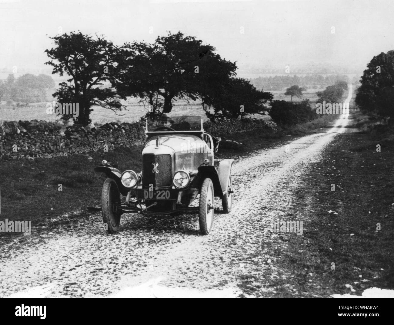 1921 Hillman modello di velocità su test nello Yorkshire Foto Stock