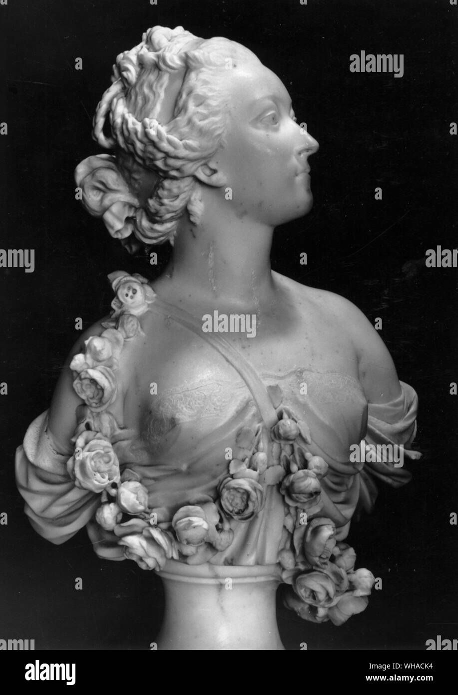 Jean Jacques Caffieri. Busto di Madame du Barry prima 1779 Foto Stock