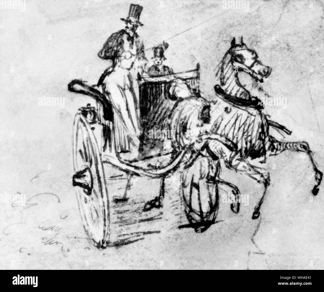 Moda Equipages - Un Tilbury da Constantin Guys Foto Stock