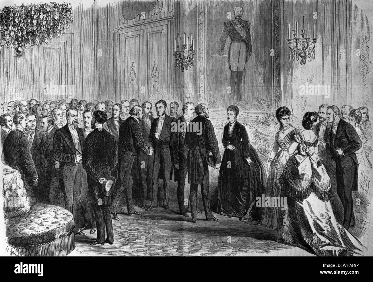 La reception du mardi chez M Emile Ollivier garde des Sceause en 1890 Foto Stock