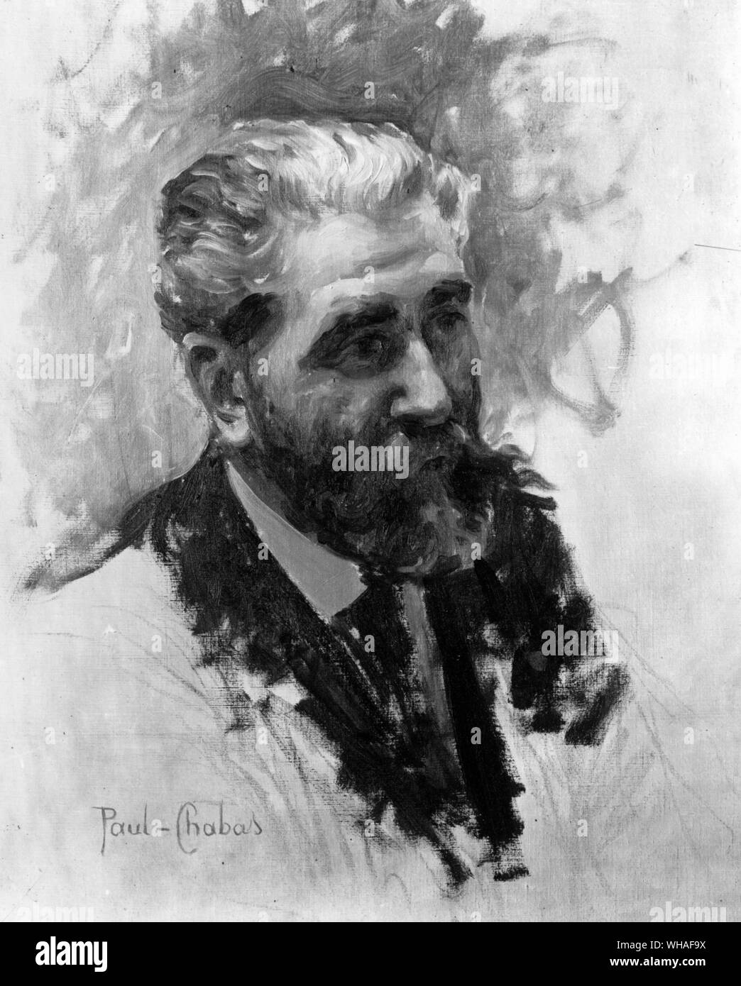 Il poeta Heredia uno del gruppo di led Painassians da Leconte de Lisle. Ritratto di Chabas Foto Stock