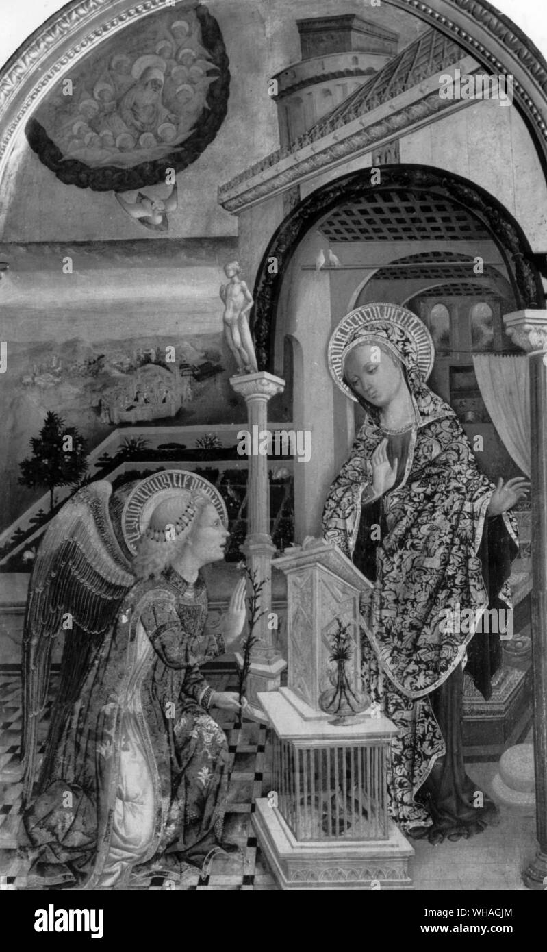 Scuola Veneta, l'Annunciazione all inizio del XV secolo Foto Stock