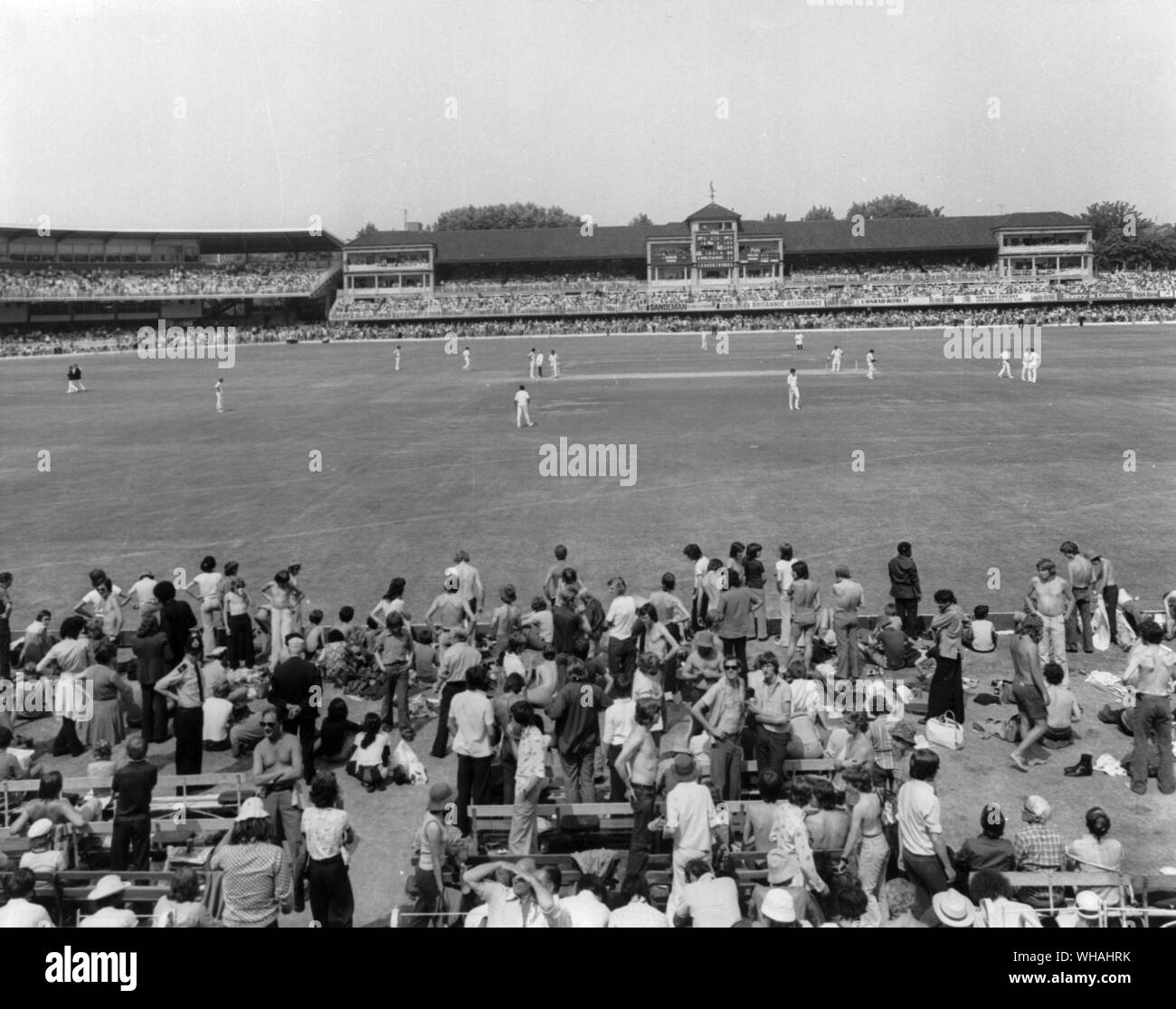 Vista generale del Lords Cricket Ground durante la seconda prova. Inghilterra v Australia 8 Agosto 1975 Foto Stock