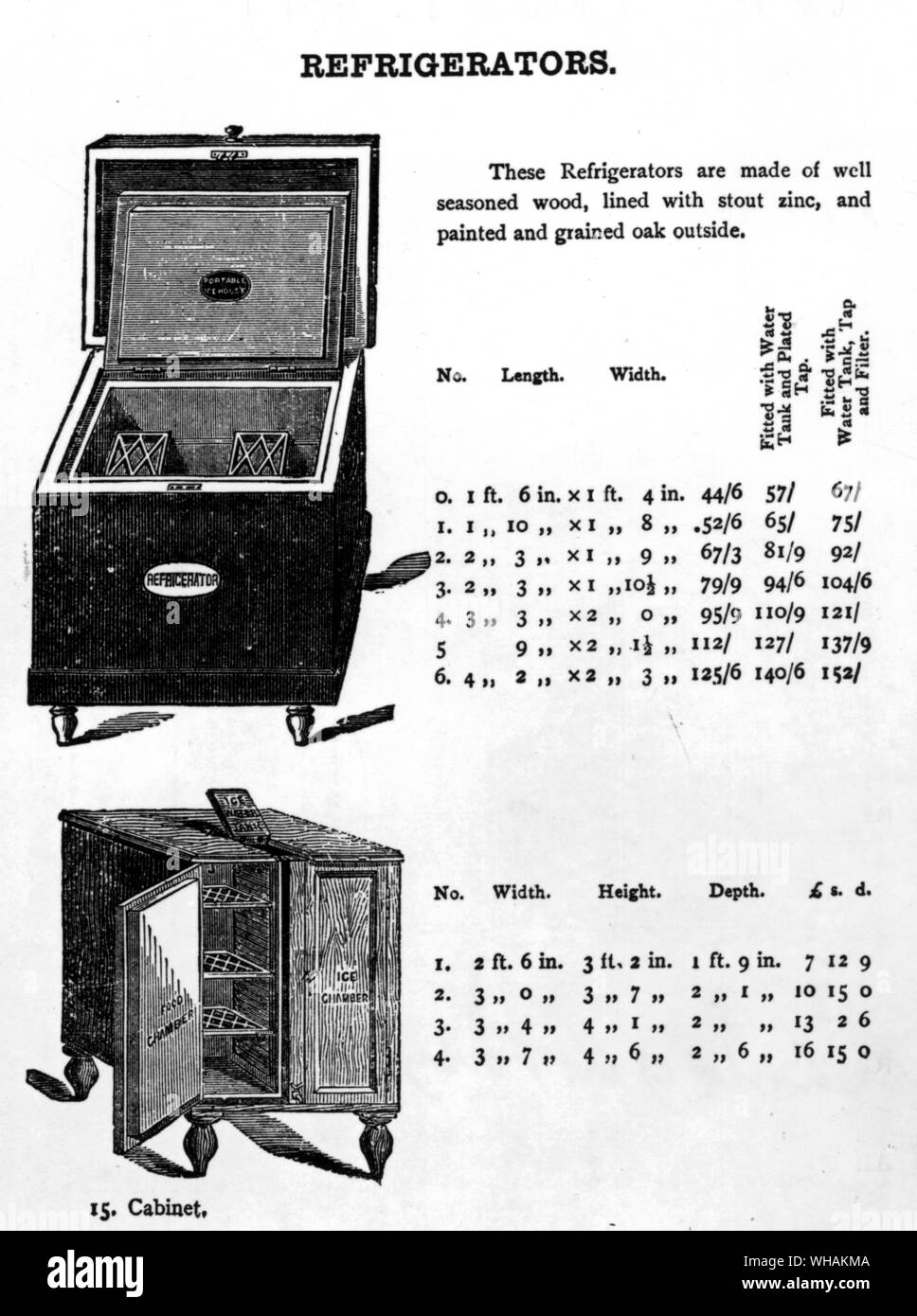 Harrod's negozi. La ferramenta. Frigorifero Foto Stock