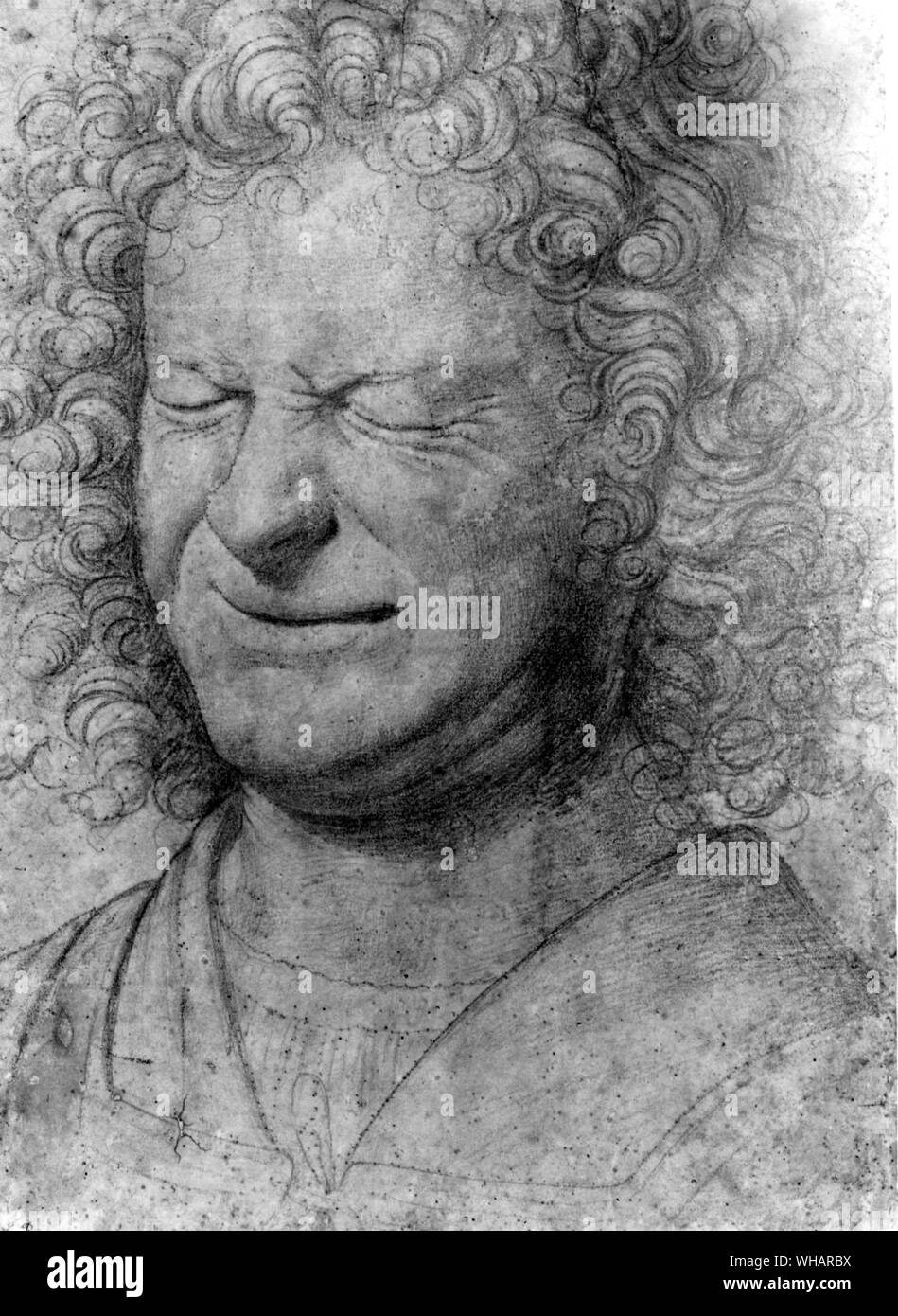 Luini. Smorfie Man. Italian High Renaissance Painter, ca.1480-1532 Foto Stock