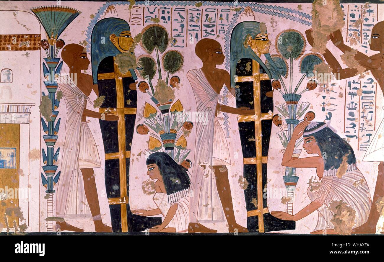 La pittura di Nebamun e Ipuky 1380 BC Foto Stock