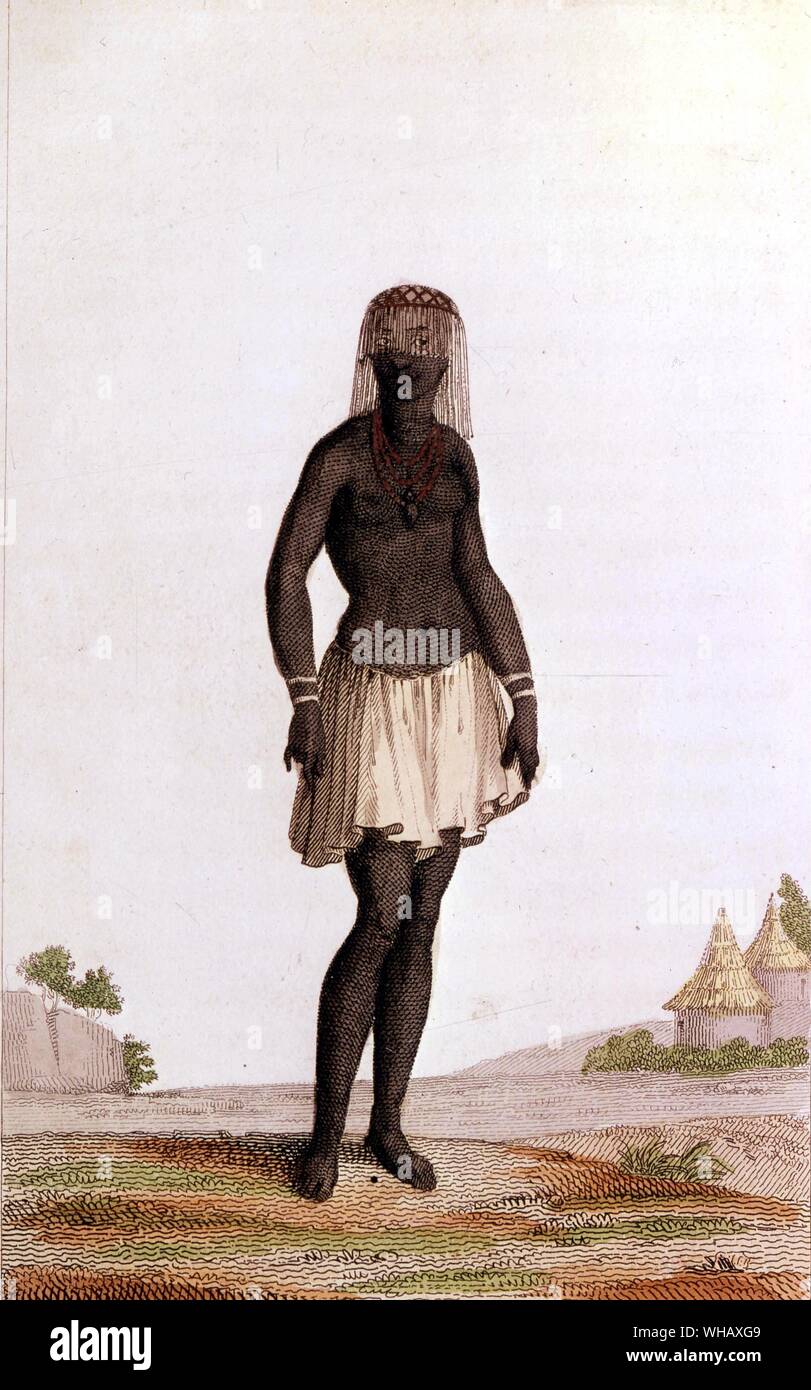 Negress di Damamyl. L'avventura africana - una storia dell'Africa esploratori da Timothy Severin, pagina 3118. Voyage à Méroé, au fleuve Blanc, au-delà de Fâzoql dans le midi du royaume de Sennâr, à Syouah et dans cinq autres oasi; fait dans les années 1819, 1820, 1821 et 1822 da Frédéric Cailliaud. Viaggiare in Méroé, il fiume Blanc, oltre Fâzoql nel mezzogiorno del regno di Sennâr, in Syouah e in altri cinque oasi; fatto negli anni 1819, 1820, 1821 e 1822. Volume tre, 1826. Foto Stock