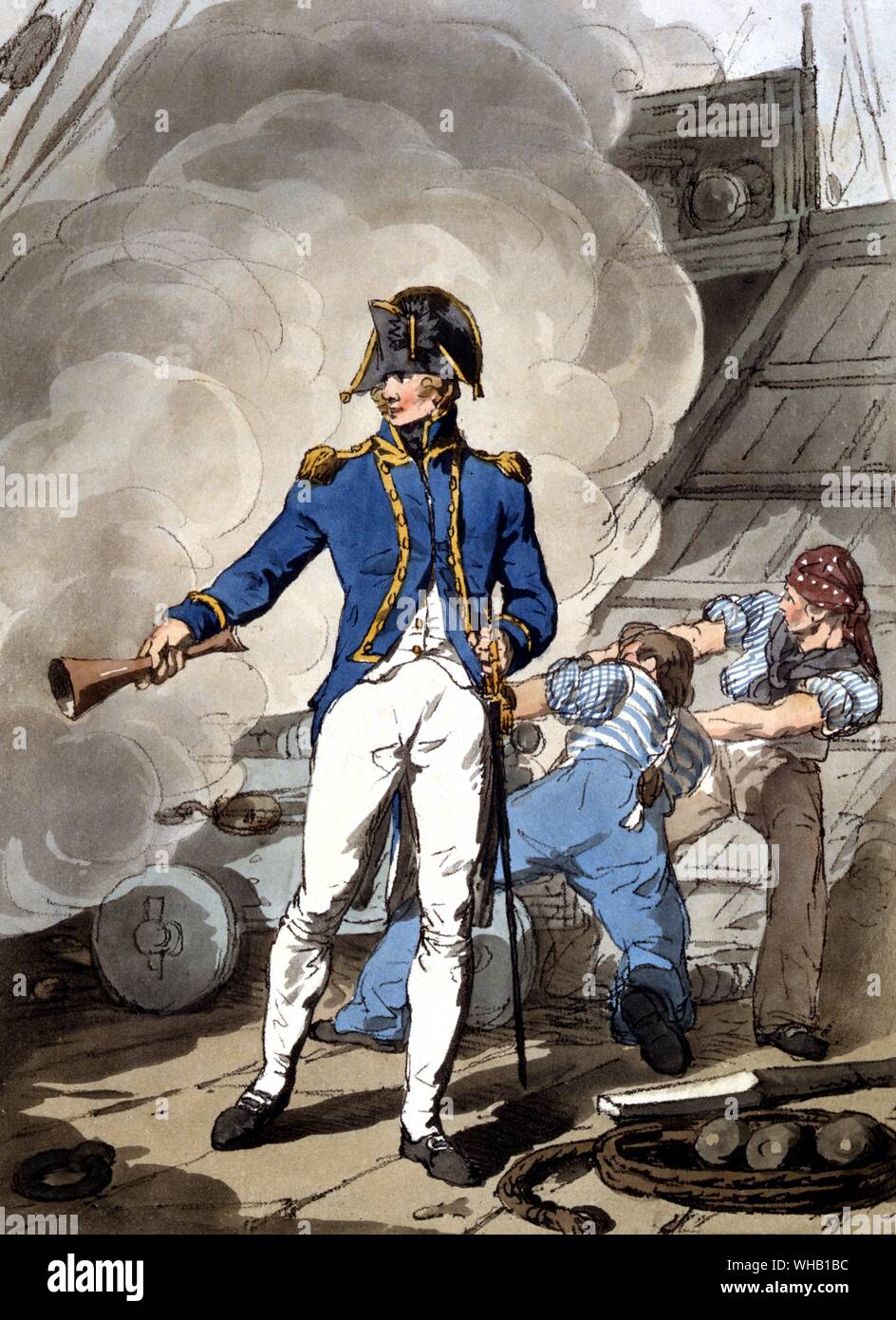 Post capitano dal pittoresco di rappresentazioni di costumi di Gran Bretagna, 1807 DA J. Atkinson. V&una libreria. Foto Stock