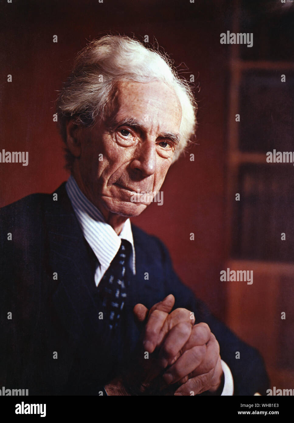 Bernard Russell : Bertrand Arthur William Russell , la terza Earl Russell ( 1872 - 1970 ) . Foto Stock