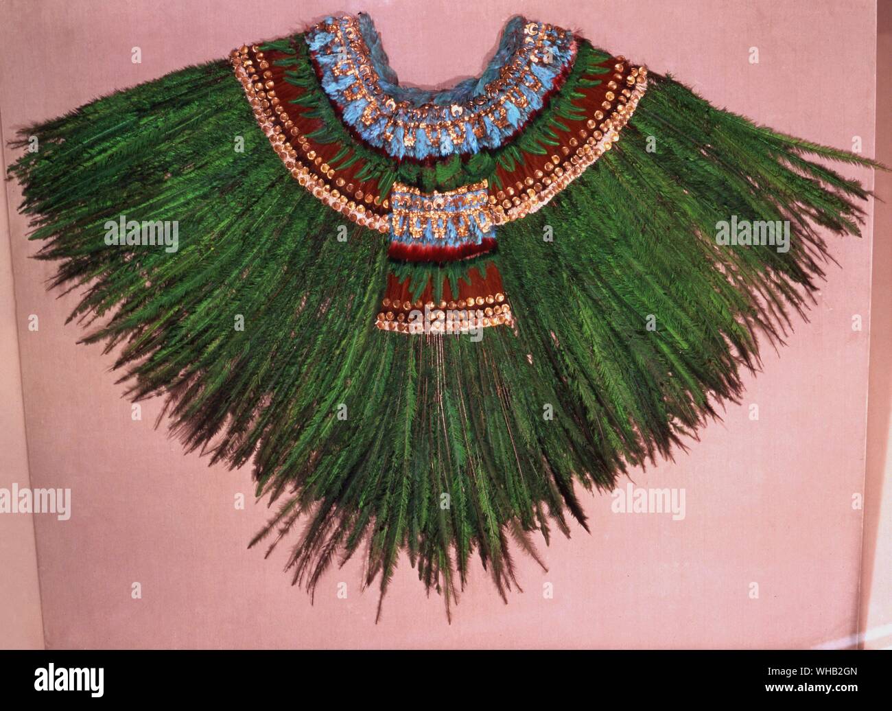 Aztec Archeaology testa-dress Montzuma's Crown Volk Museum Vienna Foto Stock