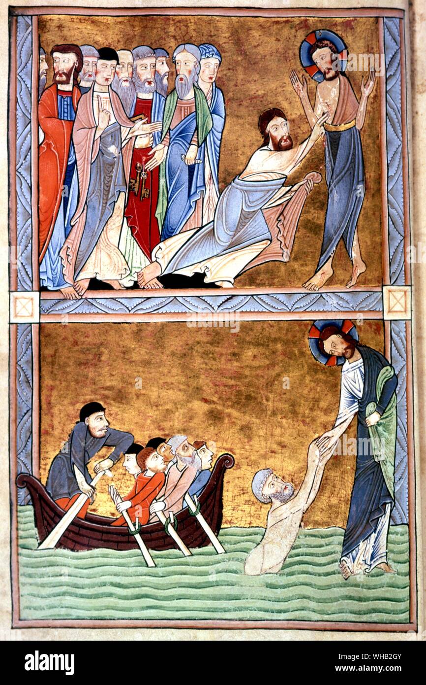 Arte religiosa - Il Cristianesimo la vita di Cristo Hunterian Salterio MS Hunter 229 Nuovo Testamento. Foto Stock
