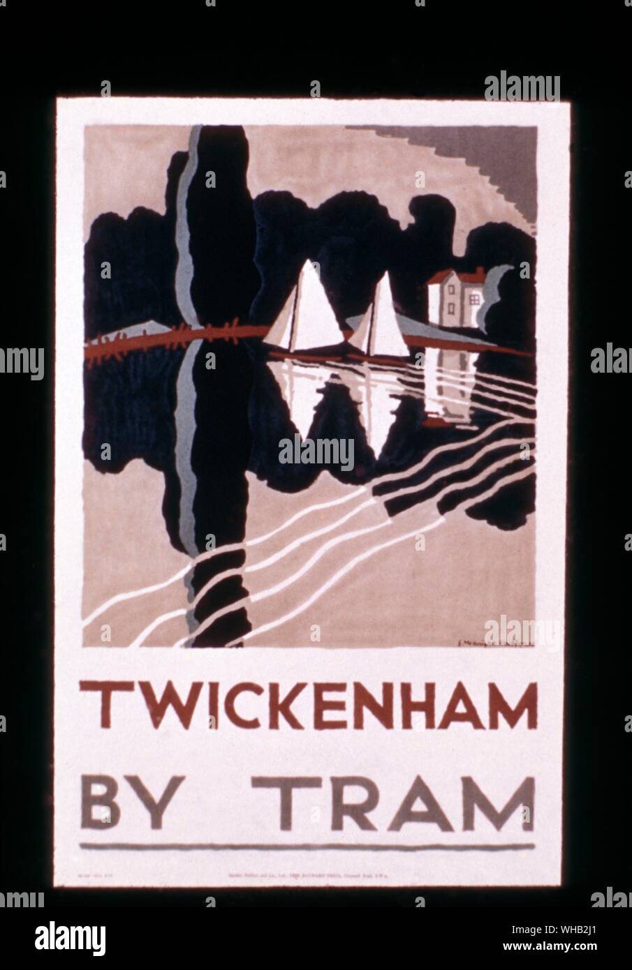 LT Poster Twickenham in treno Foto Stock