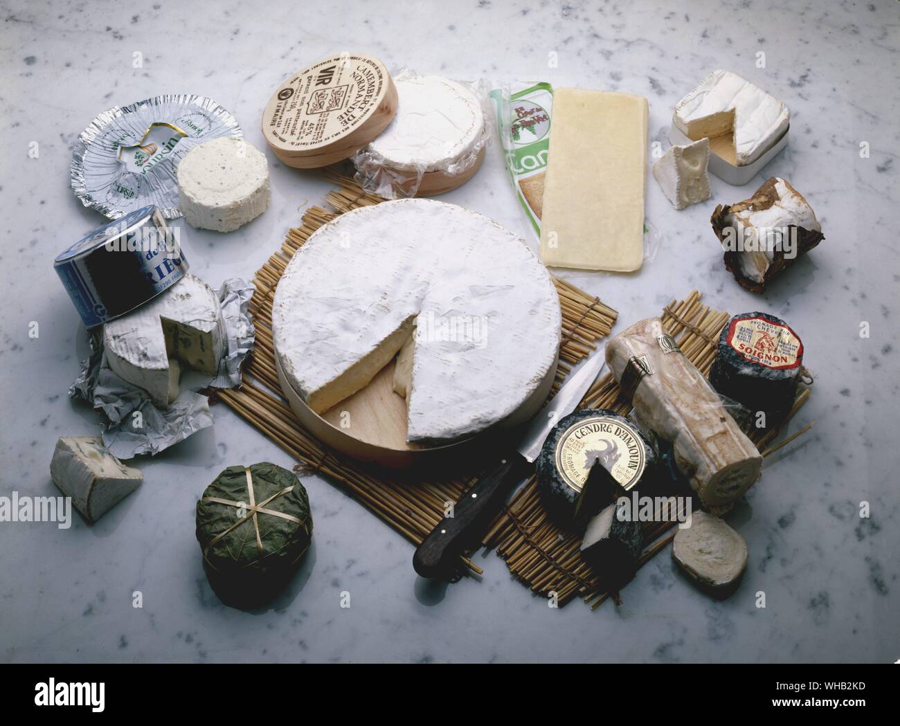 Selezione di formaggi. Foto Stock