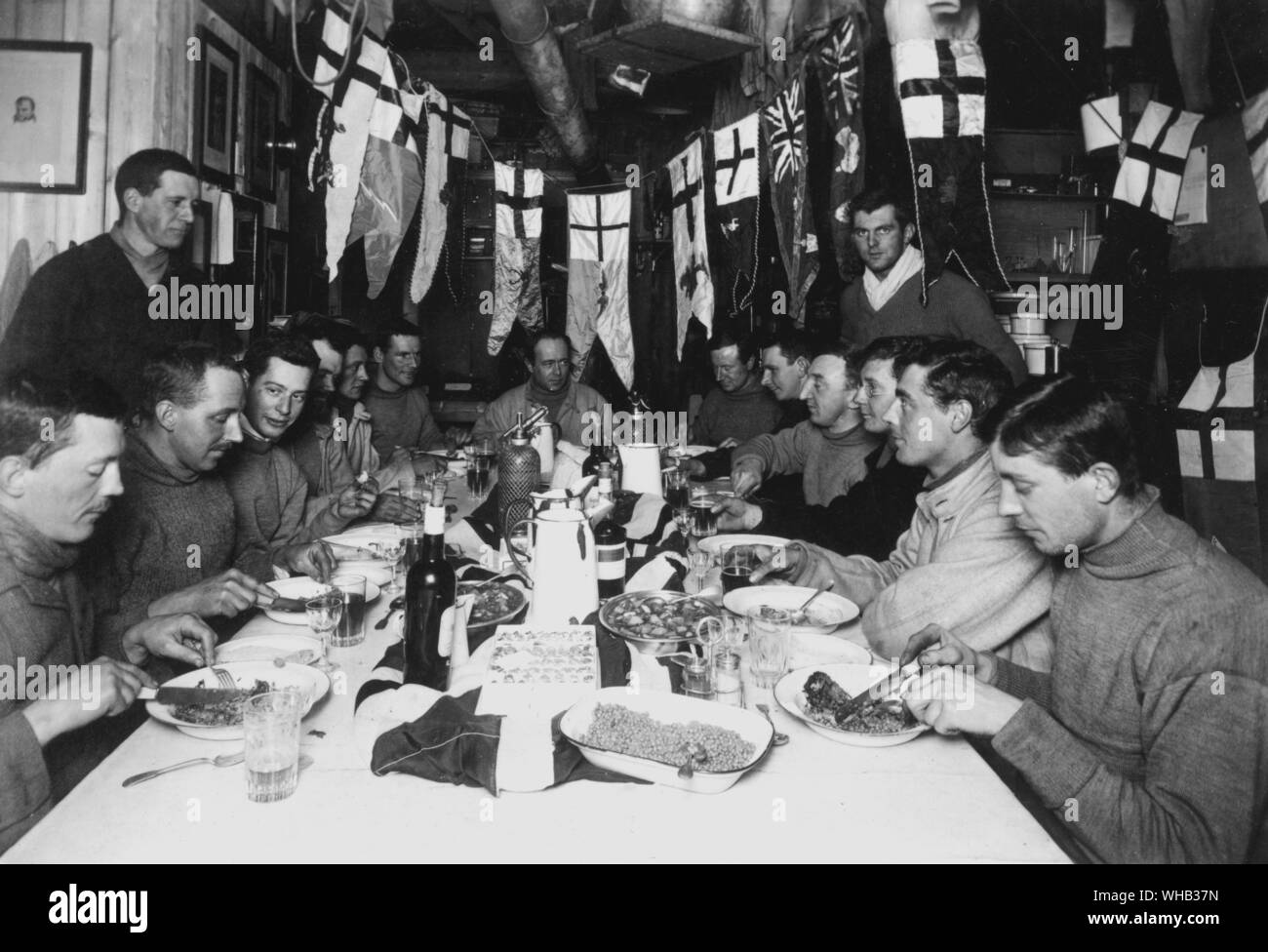 Il capitano Scott cena di compleanno 6 Giugno 1911 Foto Stock