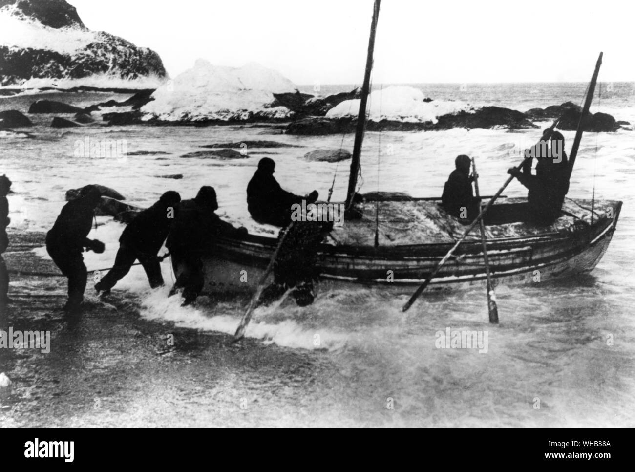 La barca di sfiato alla Georgia del Sud . 1916 Foto Stock