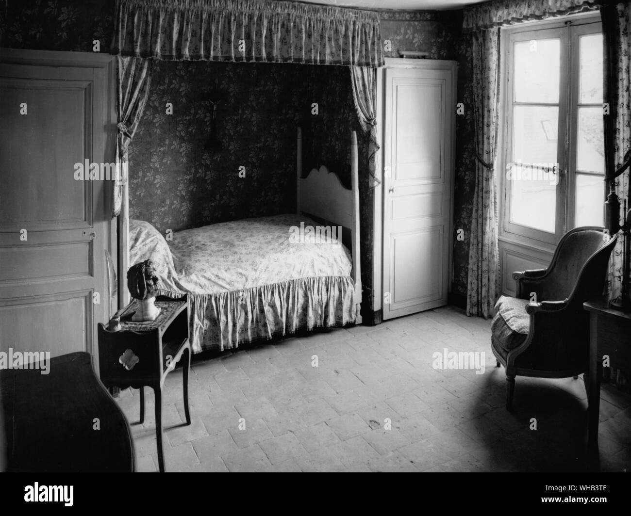 Balzac la camera da letto a Sache Foto Stock