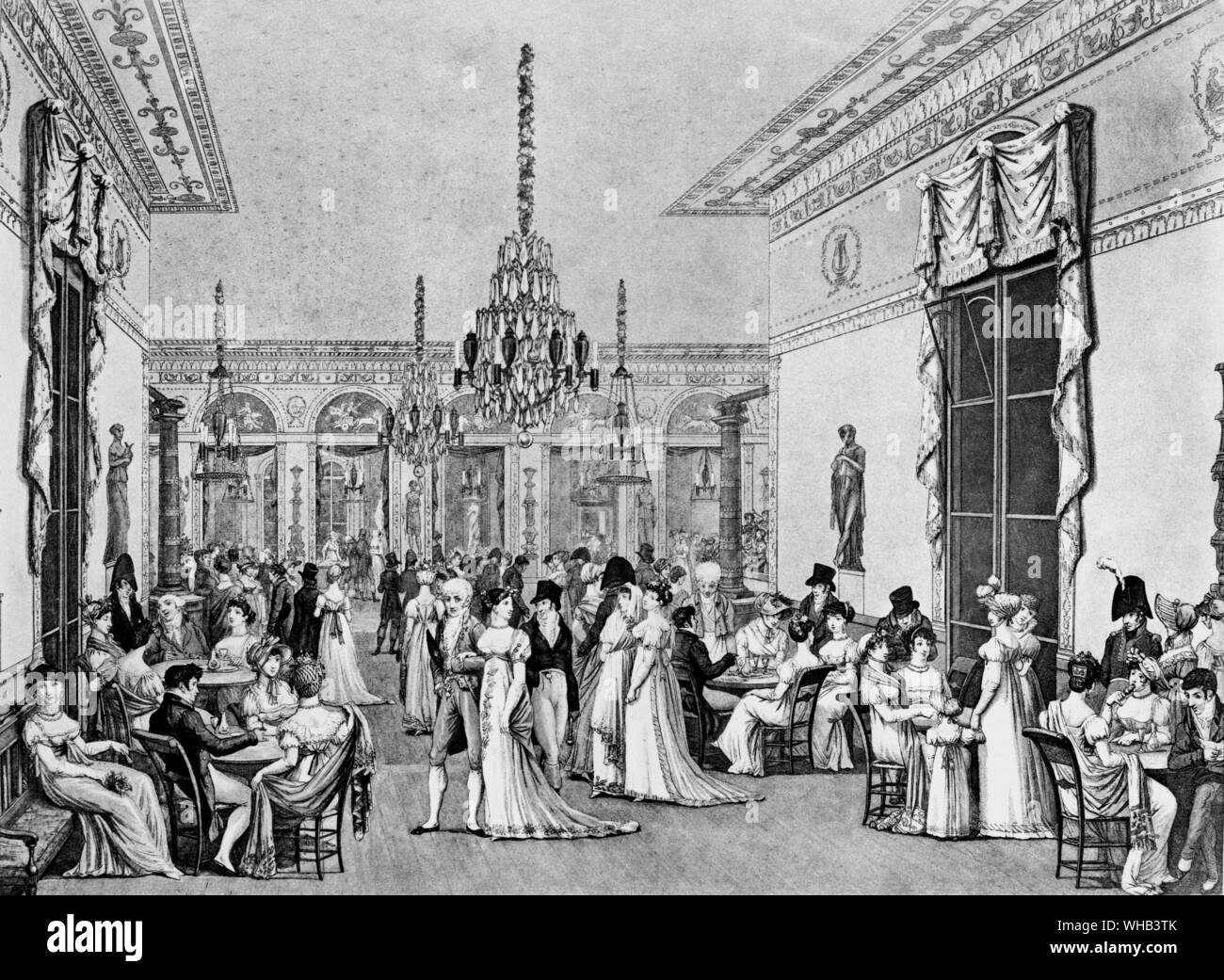 Cafe Frascati, Parigi, 1807 Foto Stock