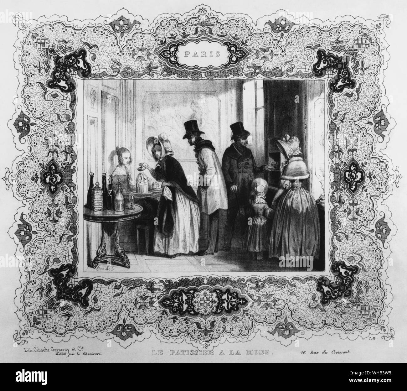 Moda parigini fuori shopping 1835 Foto Stock