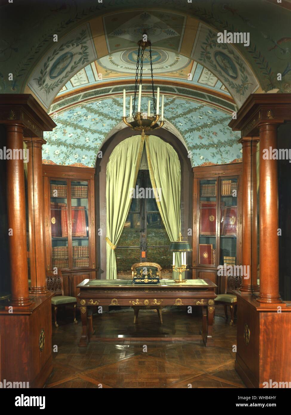 Le caratteristiche architettoniche : Bonaparte con il suo studio alla Malmaison Foto Stock