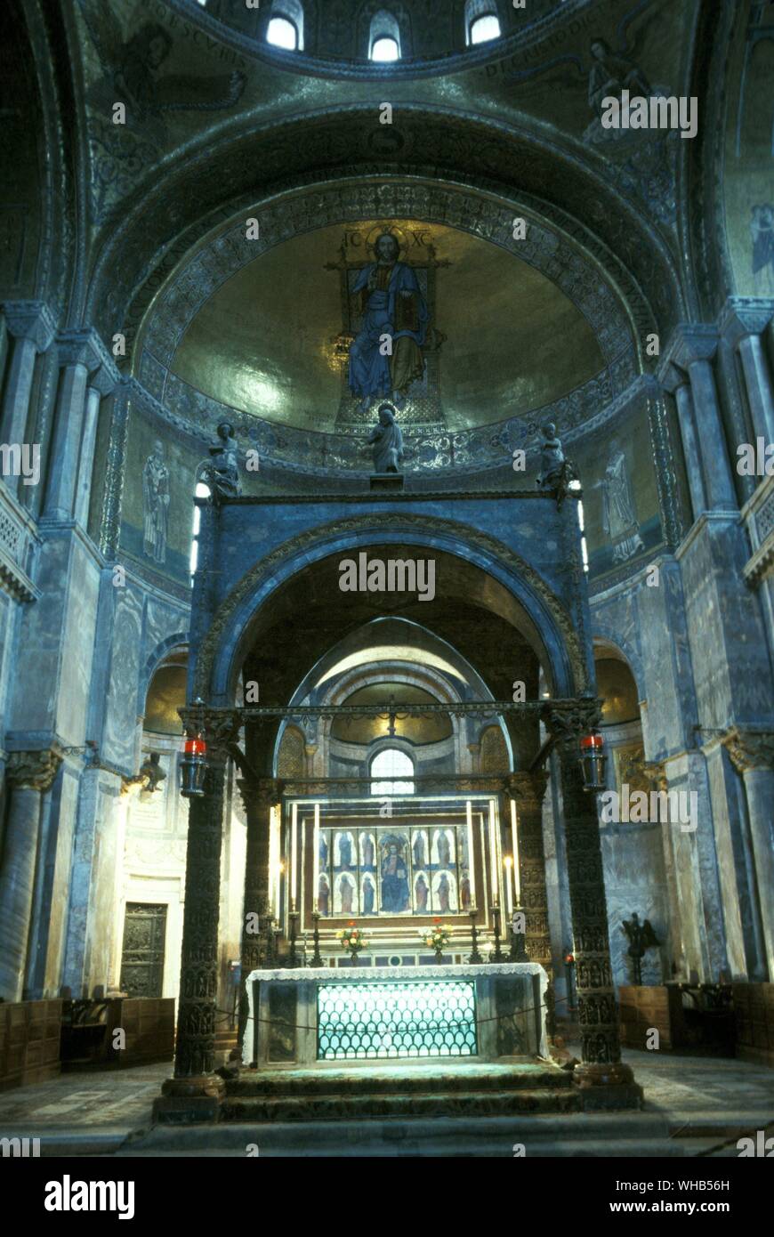 Altare maggiore a San Marco. Foto Stock