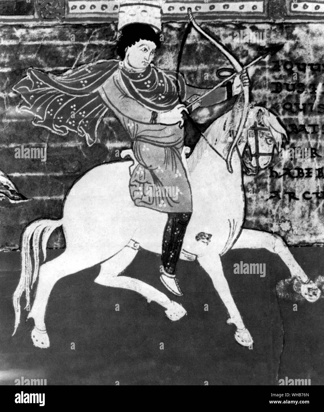 È montato un cavaliere orientale dell'Apocalisse di San Stevens Foto Stock